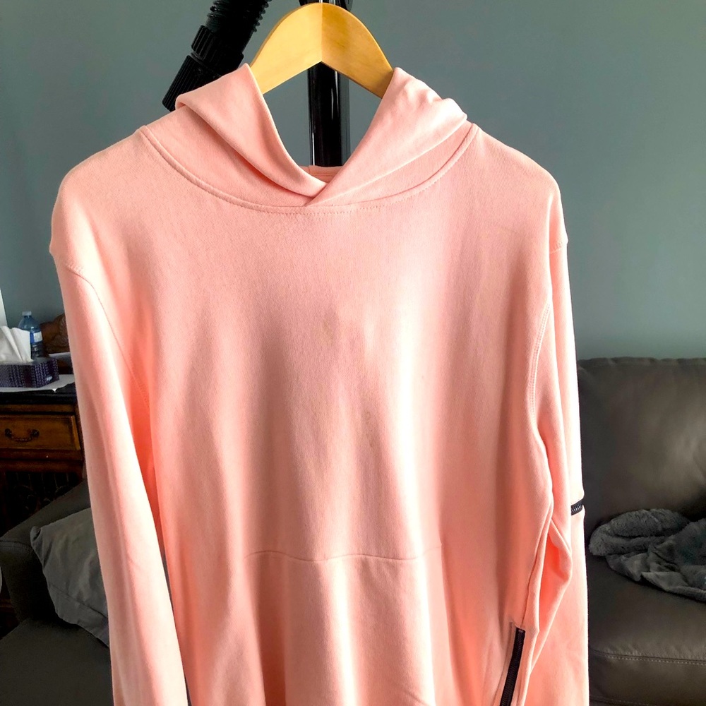 Lightweight pink athletic hoodie